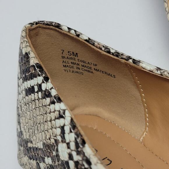 Espirit Faux Snakeskin Pointy Loafers 7.5 - Picture 3 of 8